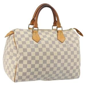 LOUIS VUITTON Damier Azur Speedy 30 Hand Bag N41533 LV Auth 161110